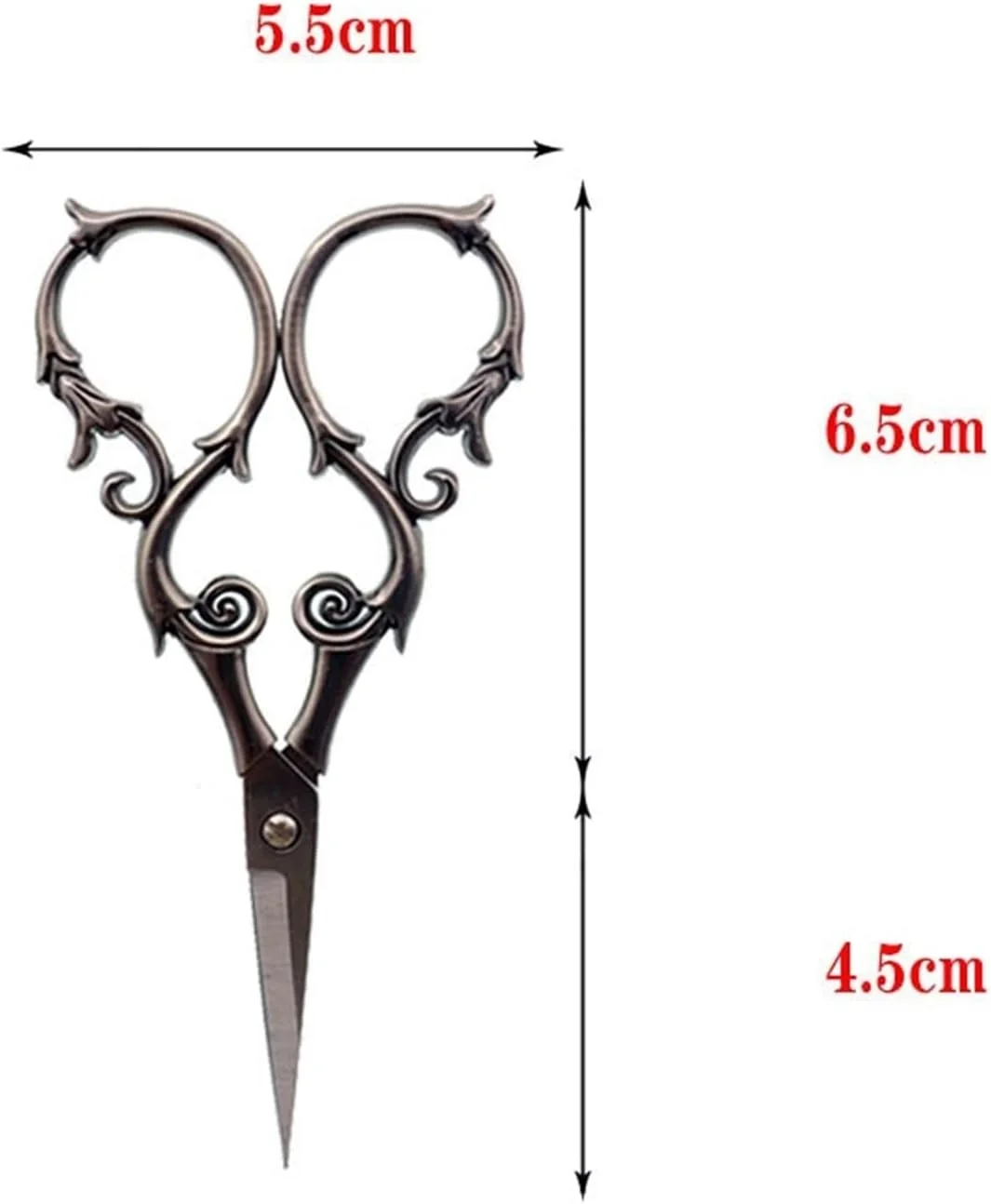 قیچی خیاطی AUEMNUR، قیچی لوازم التحریر، استیل ضد زنگ، قیچی کاغذ بُر اداری، مناسب برای کاردستی های خانگی (Hortel)
