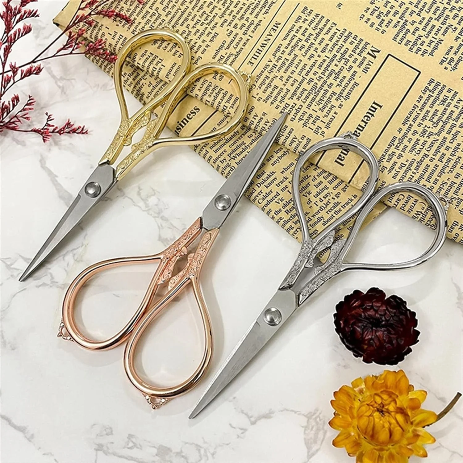 قیچی خیاطی AUEMNUR، برش صاف، فولاد ضد زنگ