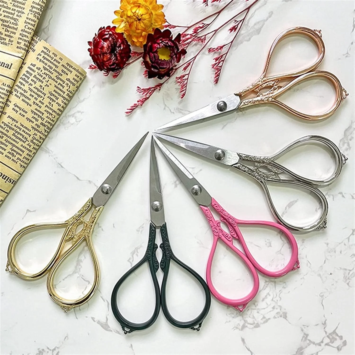 قیچی خیاطی AUEMNUR، برش صاف، فولاد ضد زنگ