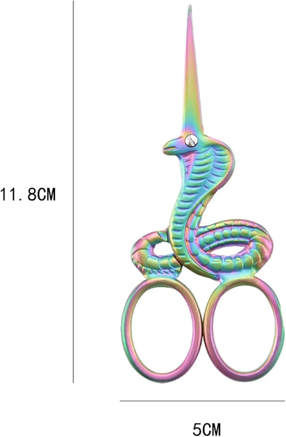 قیچی AUEMNUR، قیچی استیل ضد زنگ، برش نامتقارن، برش پارچه خیاطی، گلدوزی، باز کردن نخ خیاطی، برش روبان (Hortelé)