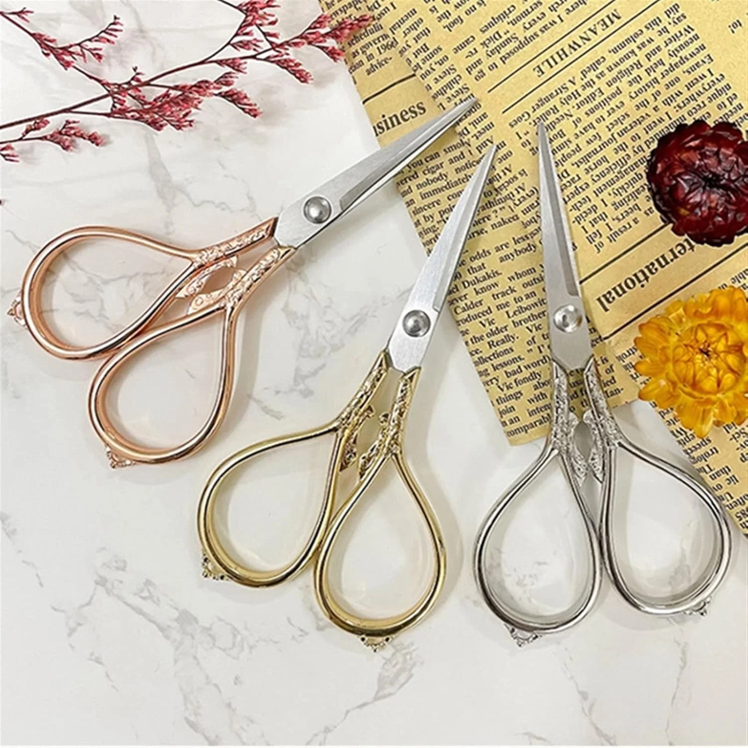 قیچی خیاطی AUEMNUR، برش صاف، فولاد ضد زنگ