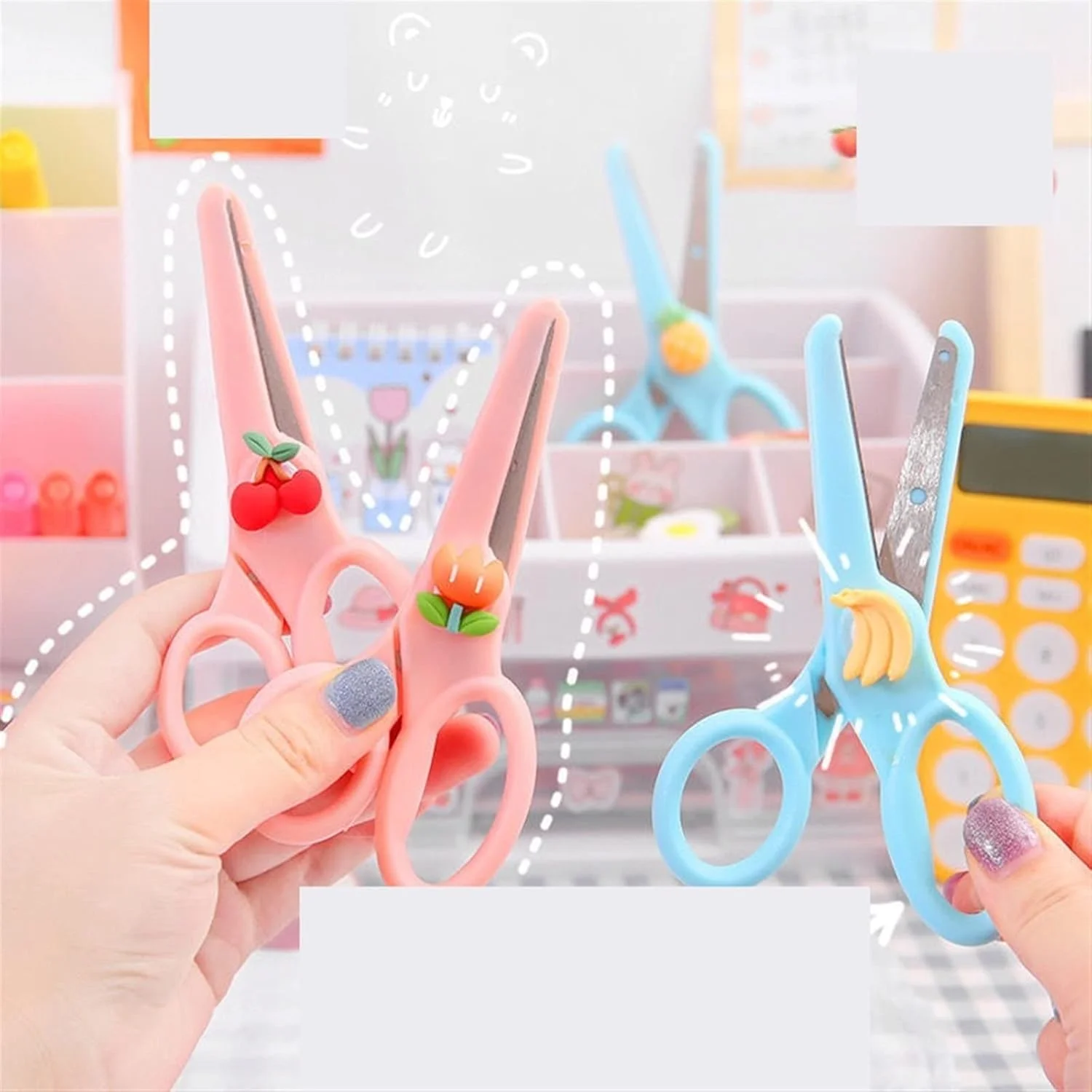 قیچی AUEMNUR، قیچی کاردستی، قیچی نخ گلدوزی استیل ضد زنگ، قیچی کیسه چای خانگی، قیچی اداری (Hortel)