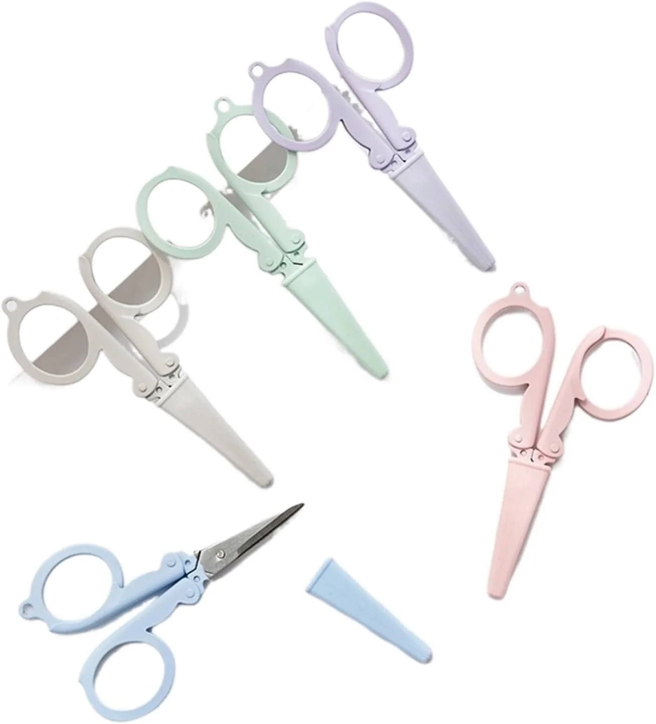 قیچی AUEMNUR، ست 5 عددی، رنگ های پاستیلی موراندی، قیچی تاشو، کاتر کاغذ کاوایی، جاکلیدی قابل حمل، لوازم التحریر کره ای، ابزار دست ساز DIY، لوازم اداری قیچی AUEMNUR، ست 5 عددی، رنگ های پاستیلی موراندی، قیچی تاشو، کاتر کاغذ کاوایی، جاکلیدی قابل حمل، لوازم التحریر کره ای، ابزار دست ساز DIY، لوازم اداری