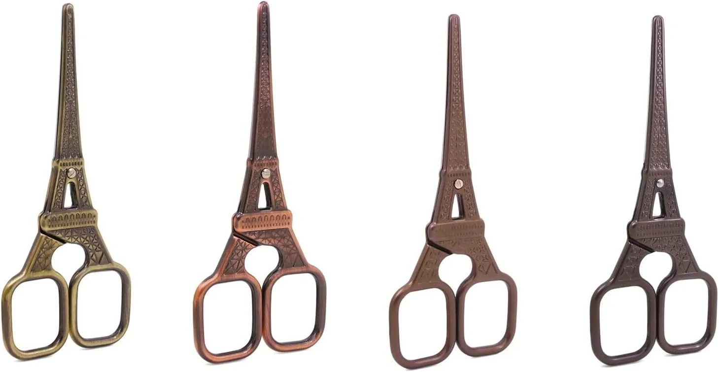 قیچی خیاطی طرح برج ایفل AUEMNUR، قیچی گلدوزی و خرازی عتیقه (رنگ: بژ) قیچی خیاطی طرح برج ایفل AUEMNUR، قیچی گلدوزی و خرازی عتیقه (رنگ: بژ)