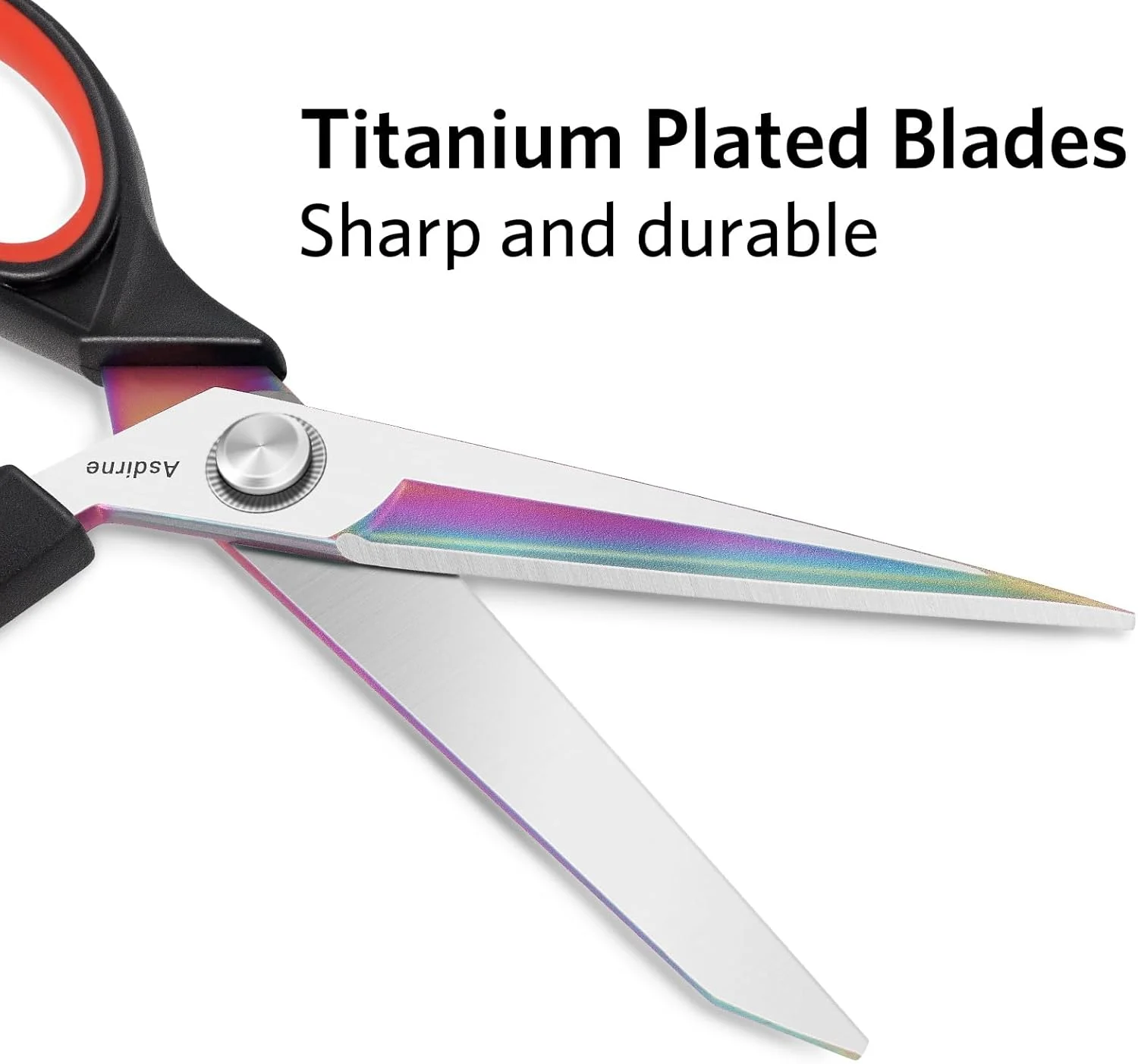 Asdirne Professional Fabric Scissors, Heavy Duty Titanium Coating Sewing Scissors, Ultra-Sharp Blade Fabric Shear, Ergonomic Rubber Handle, Great for Craft, Sewing, Leather Tailor, 9.4", Black/Red Asdirne Professional Fabric Scissors, Heavy Duty Titanium Coating Sewing Scissors, Ultra-Sharp Blade Fabric Shear, Ergonomic Rubber Handle, Great for Craft, Sewing, Leather Tailor, 9.4", Black/Red