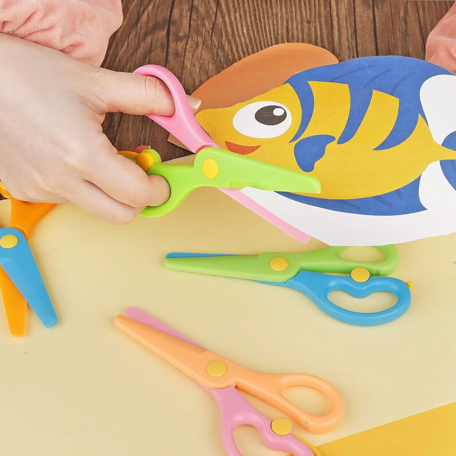 Asdirne Kid Craft Bundle, Including 6 Decorative scissors, 4 Kid Scissors and 6 Paper Punches, with Various Interesting Patterns, Safe for Kids, Smoothly Cutting, Contains , Set of 16, Funny&Colorful Asdirne Kid Craft Bundle, Including 6 Decorative scissors, 4 Kid Scissors and 6 Paper Punches, with Various Interesting Patterns, Safe for Kids, Smoothly Cutting, Contains , Set of 16, Funny&Colorful