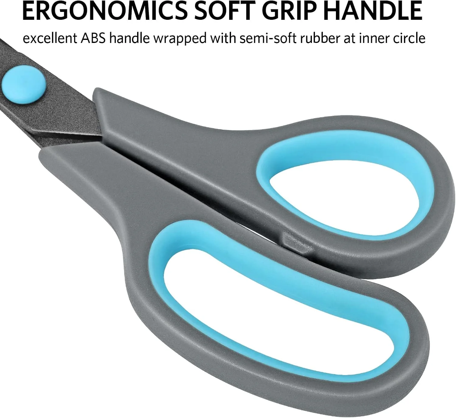 Asdirne Scissors, Teflon Coating All Purpose Scissors , Non-Stick Stainless Steel Blades, Ergonomic Semi-Soft Rubber Grip, Great for Craft, Office, School, Set of 4, 10"/8.5"/6"/5", Blue&Gray Asdirne Scissors, Teflon Coating All Purpose Scissors , Non-Stick Stainless Steel Blades, Ergonomic Semi-Soft Rubber Grip, Great for Craft, Office, School, Set of 4, 10"/8.5"/6"/5", Blue&Gray