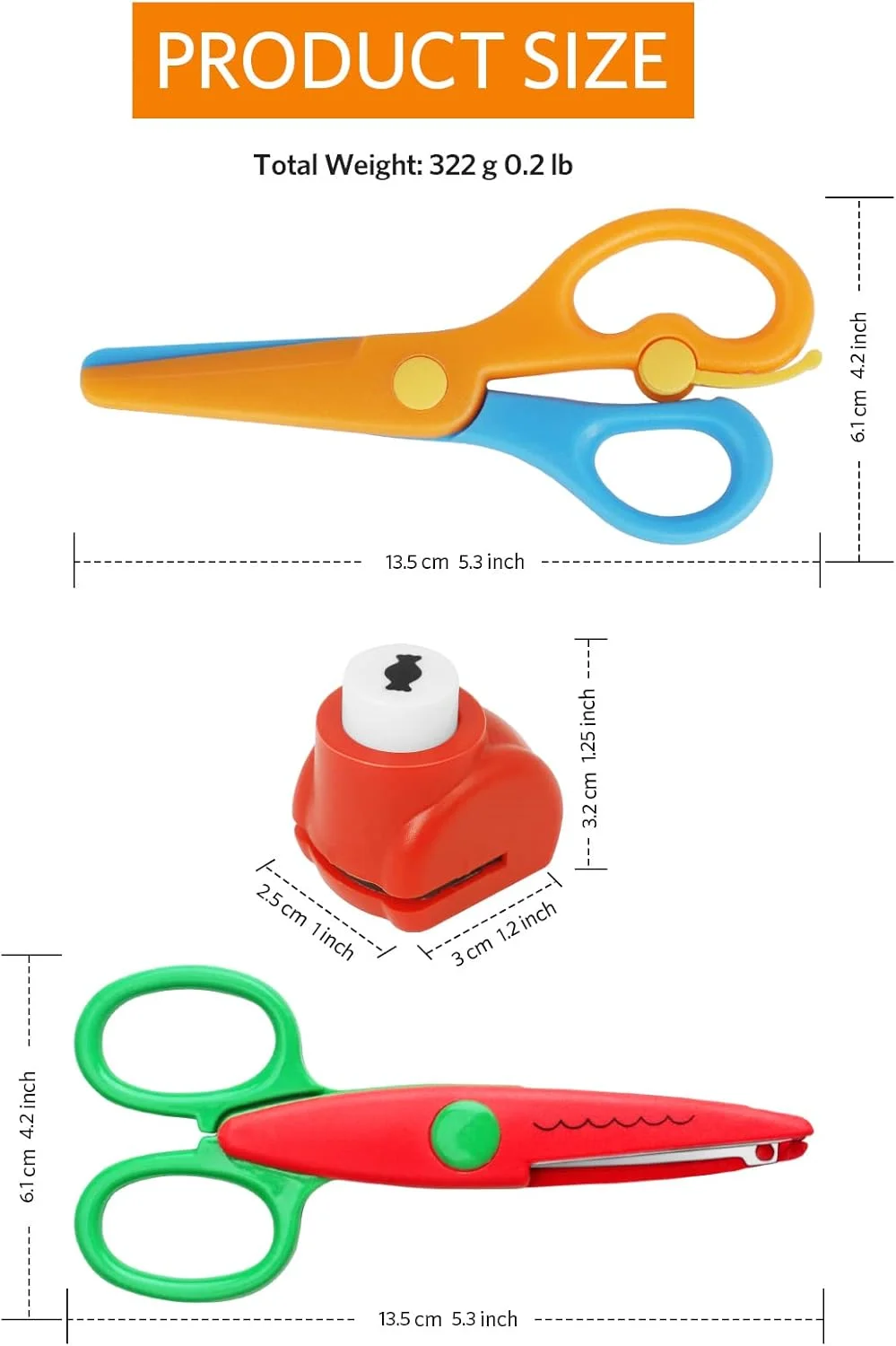 Asdirne Kid Craft Bundle, Including 6 Decorative scissors, 4 Kid Scissors and 6 Paper Punches, with Various Interesting Patterns, Safe for Kids, Smoothly Cutting, Contains , Set of 16, Funny&Colorful Asdirne Kid Craft Bundle, Including 6 Decorative scissors, 4 Kid Scissors and 6 Paper Punches, with Various Interesting Patterns, Safe for Kids, Smoothly Cutting, Contains , Set of 16, Funny&Colorful