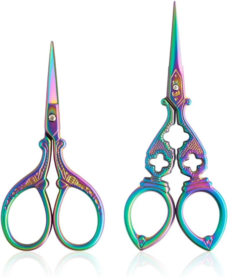 قیچی گلدوزی آسدیرنه، قیچی خیاطی طرح قدیمی، قیچی پارچه تیز استیل ضد زنگ برای گلدوزی، صنایع دستی، DIY، آثار هنری، بسته 2 عددی قیچی گلدوزی آسدیرنه، قیچی خیاطی طرح قدیمی، قیچی پارچه تیز استیل ضد زنگ برای گلدوزی، صنایع دستی، DIY، آثار هنری، بسته 2 عددی