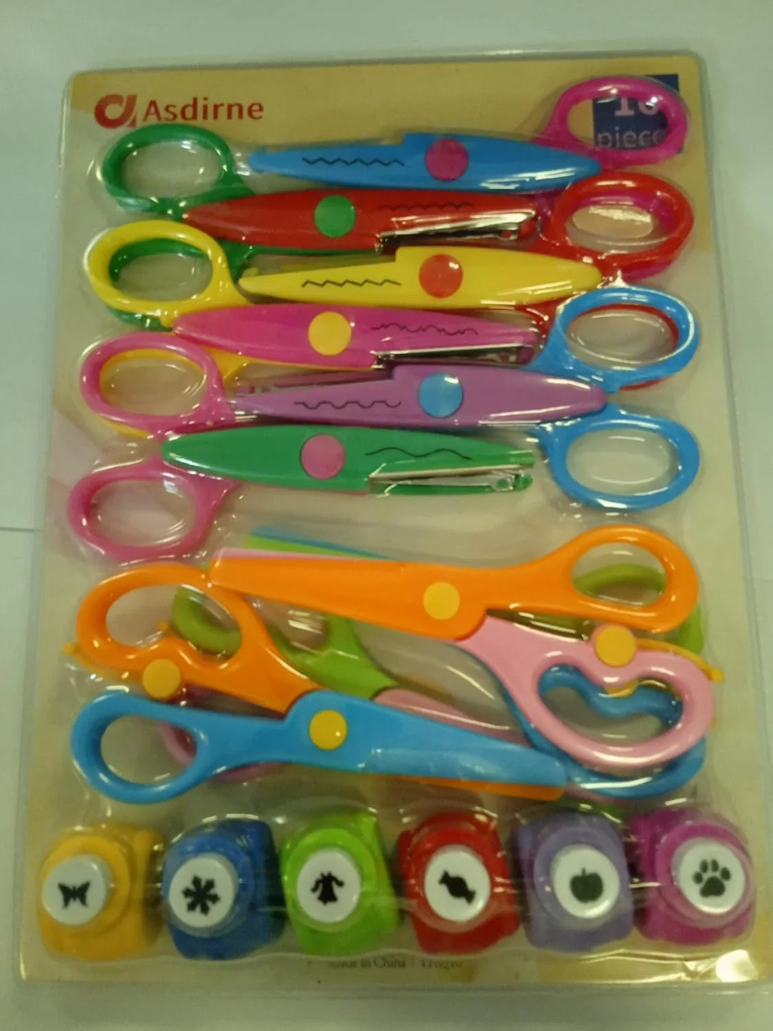 Asdirne Kid Craft Bundle, Including 6 Decorative scissors, 4 Kid Scissors and 6 Paper Punches, with Various Interesting Patterns, Safe for Kids, Smoothly Cutting, Contains , Set of 16, Funny&Colorful Asdirne Kid Craft Bundle, Including 6 Decorative scissors, 4 Kid Scissors and 6 Paper Punches, with Various Interesting Patterns, Safe for Kids, Smoothly Cutting, Contains , Set of 16, Funny&Colorful