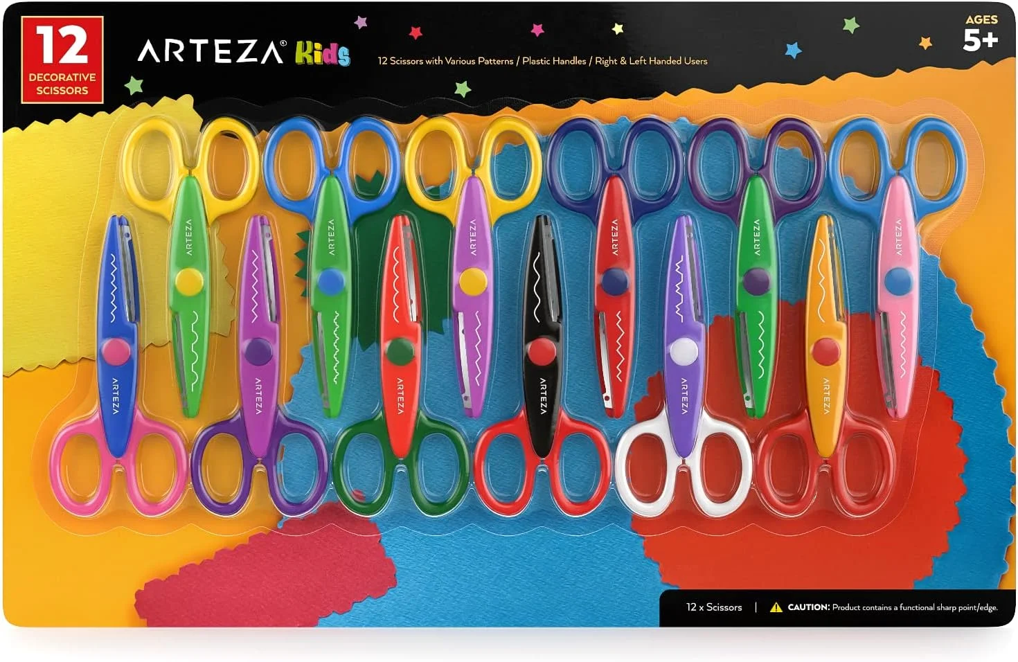قیچی های تزئینی کودکانه Arteza، مجموعه 12 طرح مختلف، 5.5 اینچ، قیچی کاردستی با طرح، لوازم مدرسه و لوازم اسکرپ بوک برای معلمان، دانش آموزان و علاقه مندان قیچی های تزئینی کودکانه Arteza، مجموعه 12 طرح مختلف، 5.5 اینچ، قیچی کاردستی با طرح، لوازم مدرسه و لوازم اسکرپ بوک برای معلمان، دانش آموزان و علاقه مندان