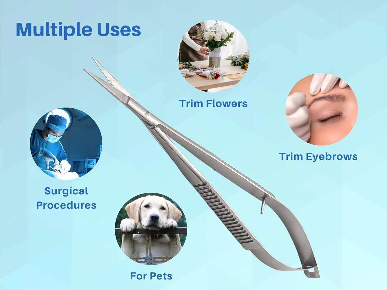 قیچی کاستروویجو Artman Instruments، 5.5 اینچ، مستقیم، برای برش بخیه، گلدوزی، فنری، بسیار تیز قیچی کاستروویجو Artman Instruments، 5.5 اینچ، مستقیم، برای برش بخیه، گلدوزی، فنری، بسیار تیز