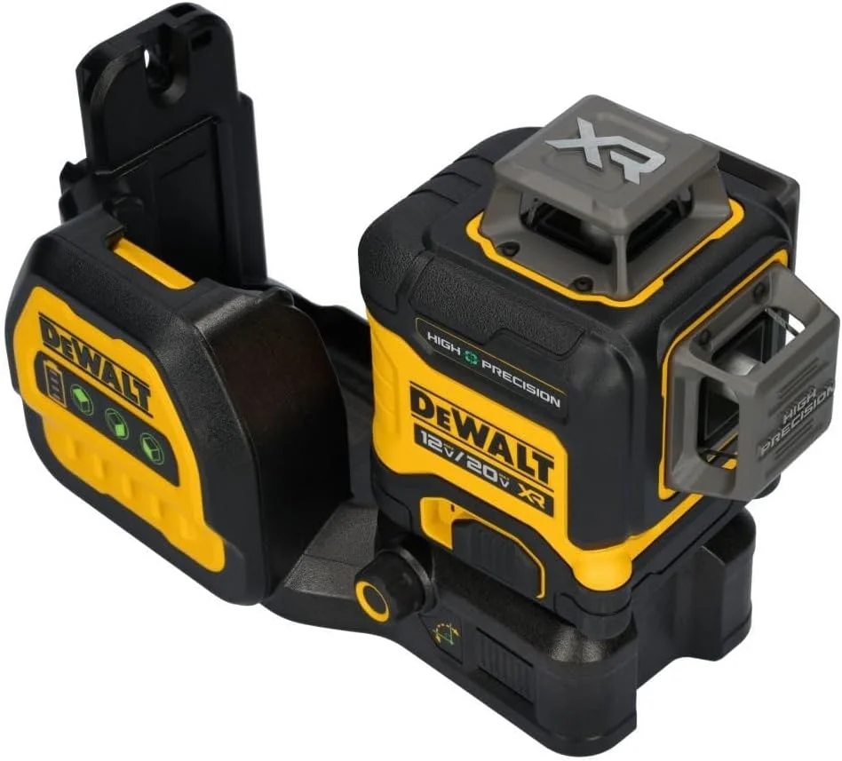 لیزر خطی دیوالت 12V/20V MAX XR، دقت بالا 3 X 360، سبز، شامل باتری و شارژر (DCLE34033D1)