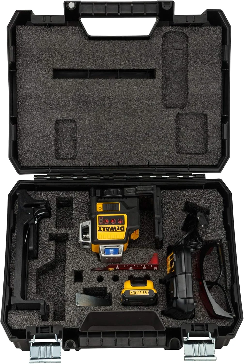 لیزر چند خطی 3x360° دیوالت مدل DCE089D1R-QW، قرمز، 10.8 ولت/2 آمپر ساعت، 10.8 ولت، مشکی/زرد لیزر چند خطی 3x360° دیوالت مدل DCE089D1R-QW، قرمز، 10.8 ولت/2 آمپر ساعت، 10.8 ولت، مشکی/زرد
