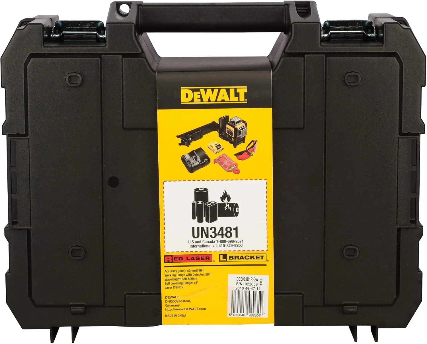 لیزر چند خطی 3x360° دیوالت مدل DCE089D1R-QW، قرمز، 10.8 ولت/2 آمپر ساعت، 10.8 ولت، مشکی/زرد لیزر چند خطی 3x360° دیوالت مدل DCE089D1R-QW، قرمز، 10.8 ولت/2 آمپر ساعت، 10.8 ولت، مشکی/زرد