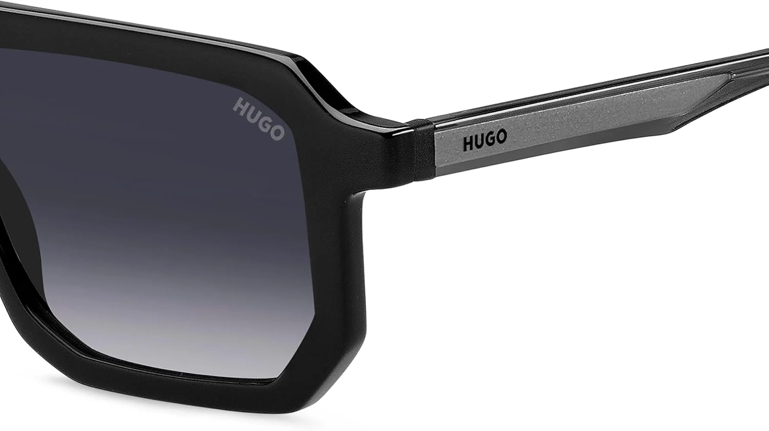 عینک آفتابی مردانه HUGO HG 1312/S با فریم مستطیلی و تخت، سایز 53 میلی متر، مشکی