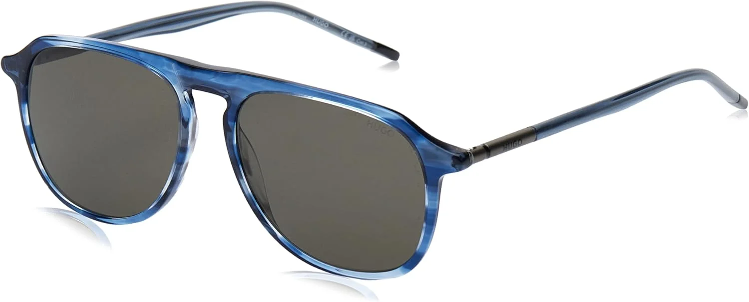 عینک آفتابی مردانه هوگو HG 1345/S 38I/IR BLUE HORN استاندارد، استاندارد 55، 38i/Ir Blue Horn، 55، 38i/Ir Blue Horn، 55