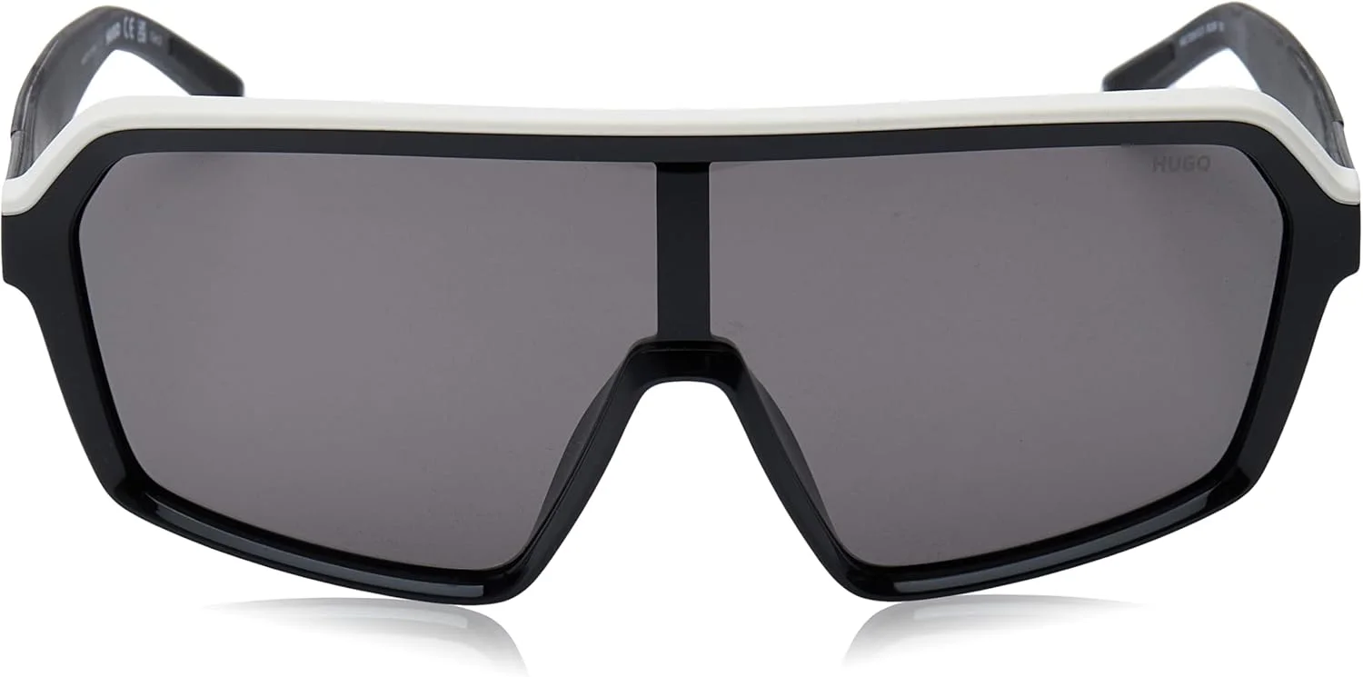 عینک آفتابی مردانه هوگو HG 1334/G/S 80S/IR مشکی سفید استاندارد