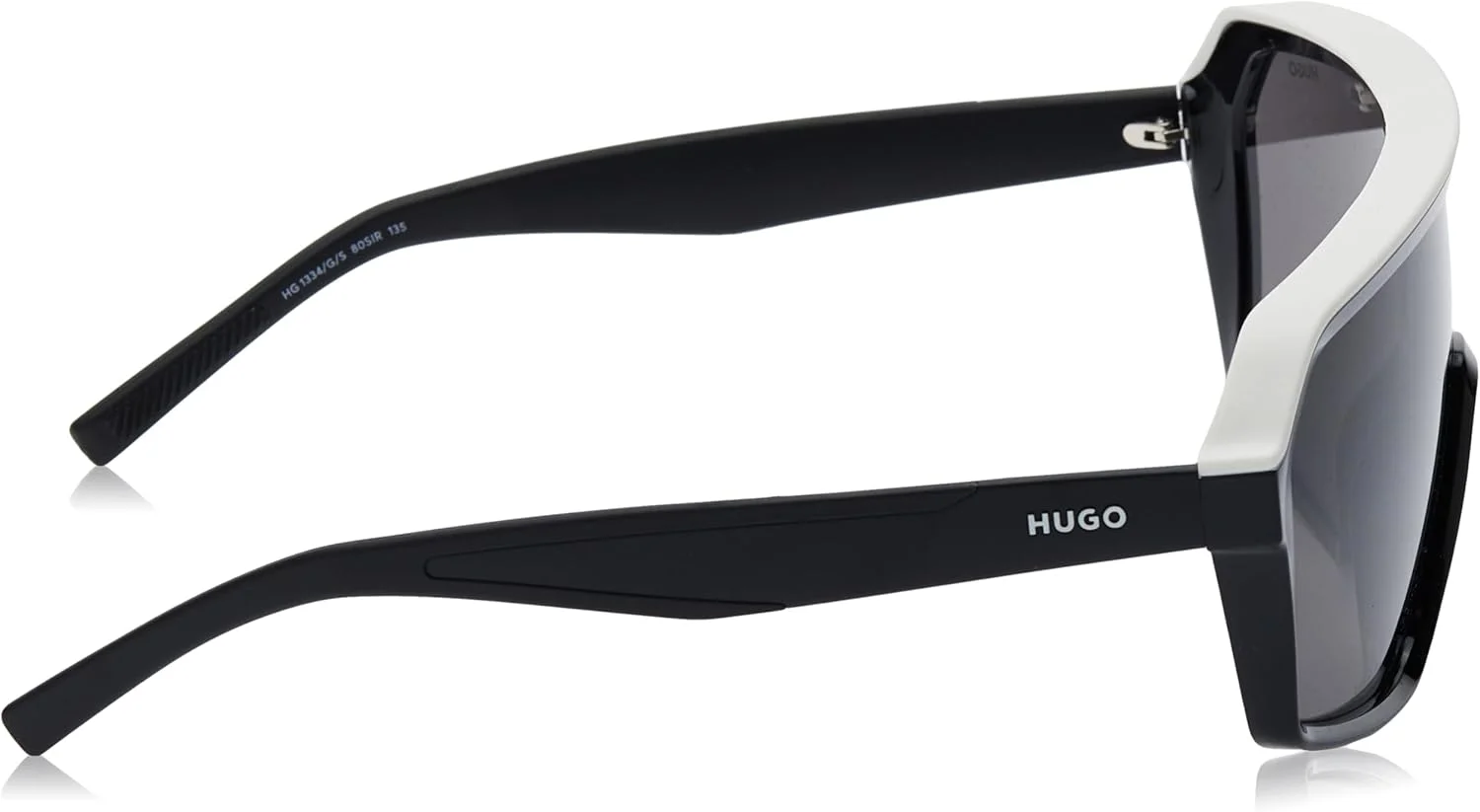 عینک آفتابی مردانه هوگو HG 1334/G/S 80S/IR مشکی سفید استاندارد