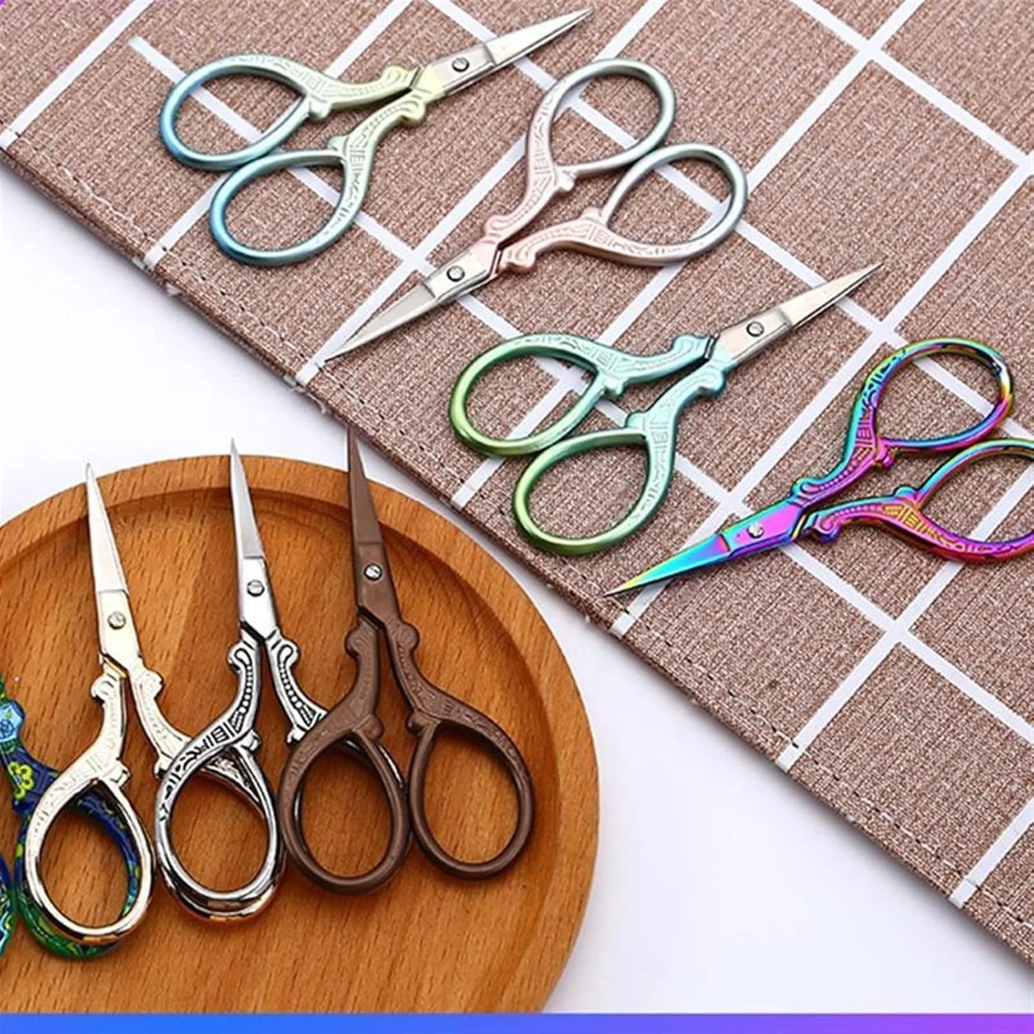 قیچی خیاطی AOCATE، قیچی سوزن دوزی، قیچی نخ گلدوزی خانگی، ابزار صنایع دستی، قیچی باغبانی، قیچی خیاطی (رنگ: Hortel) قیچی خیاطی AOCATE، قیچی سوزن دوزی، قیچی نخ گلدوزی خانگی، ابزار صنایع دستی، قیچی باغبانی، قیچی خیاطی (رنگ: Hortel)