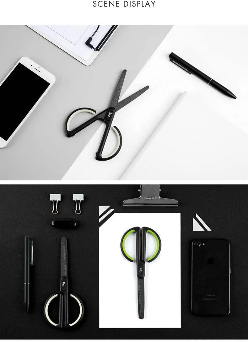 قیچی ضد چسب با روکش تفلون و دارای مقیاس؛ طراحی شیک؛ مناسب برای خانه، دفتر یا مدرسه؛ انتخاب خوب برای هدیه (آبی x3، آبی) قیچی ضد چسب با روکش تفلون و دارای مقیاس؛ طراحی شیک؛ مناسب برای خانه، دفتر یا مدرسه؛ انتخاب خوب برای هدیه (آبی x3، آبی)