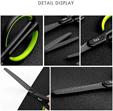 قیچی ضد چسب با روکش تفلون و دارای مقیاس؛ طراحی شیک؛ مناسب برای خانه، دفتر یا مدرسه؛ انتخاب خوب برای هدیه (آبی x3، آبی) قیچی ضد چسب با روکش تفلون و دارای مقیاس؛ طراحی شیک؛ مناسب برای خانه، دفتر یا مدرسه؛ انتخاب خوب برای هدیه (آبی x3، آبی)