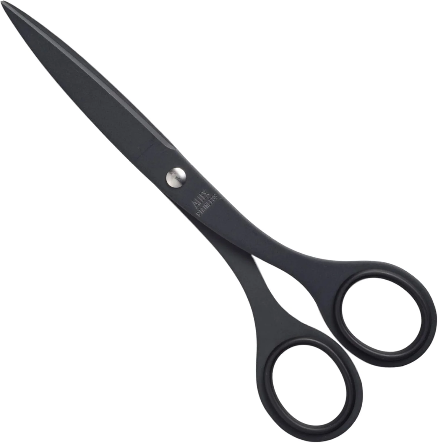 قیچی اداری استیل ضد زنگ ژاپنی آلکس با روکش فلورین نچسب و رنگ مشکی (S-165F) مشکی