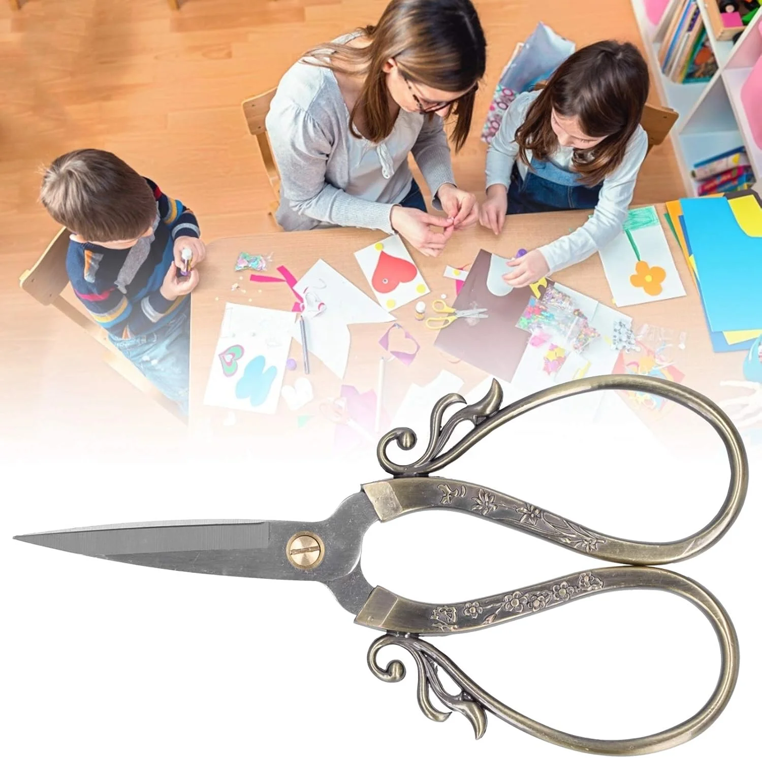 قیچی خیاطی ALQYQGS، قیچی تزئینی استیل ضد زنگ برای کاردستی، سوزن دوزی، خیاطی، کارهای هنری و لوازم گلدوزی قیچی خیاطی ALQYQGS، قیچی تزئینی استیل ضد زنگ برای کاردستی، سوزن دوزی، خیاطی، کارهای هنری و لوازم گلدوزی