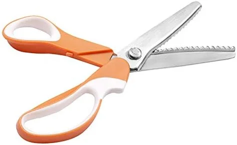 قیچی خیاطی حرفه ای و بادوام 5 میلی متری ALFAAL، مناسب برش، خیاطی، دست ساز، قیچی دستی DIY، لوازم جانبی خانگی (رنگ: نارنجی)