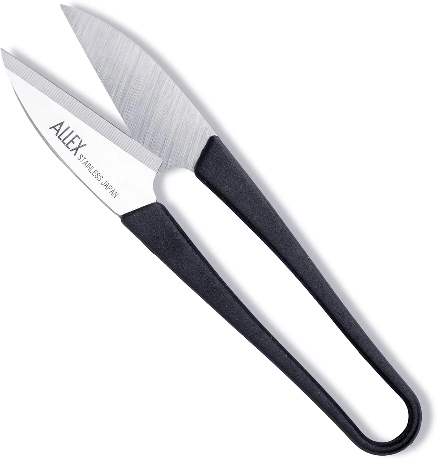قیچی نخ زن ژاپنی ALLEX برای خیاطی و گلدوزی 4.1 اینچ (متوسط)، ساخت ژاپن، قیچی نخ چین کوچک فنری، مشکی
