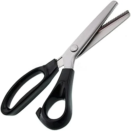 قیچی خیاطی حرفه ای استیل ضد زنگ ALFAAL با قیچی دندانه گرد برای پارچه، قیچی خیاطی DIY قیچی خیاطی حرفه ای استیل ضد زنگ ALFAAL با قیچی دندانه گرد برای پارچه، قیچی خیاطی DIY
