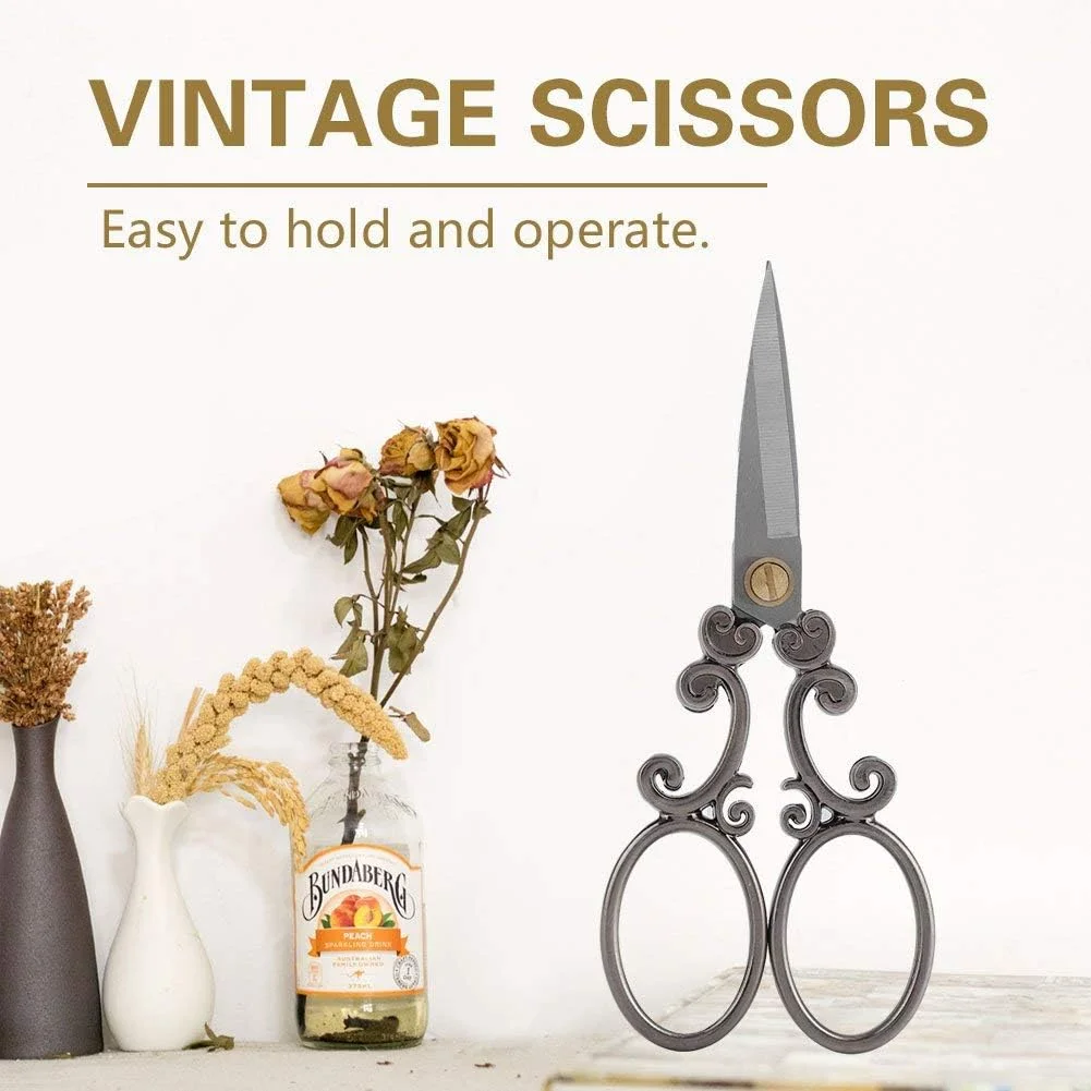 قیچی خیاطی کوچک عتیقه استیل ضد زنگ Akozon، ابزار کلاسیک برش گلدوزی و صنایع دستی DIY (برش کلاسیک خاکستری نقره ای) قیچی خیاطی کوچک عتیقه استیل ضد زنگ Akozon، ابزار کلاسیک برش گلدوزی و صنایع دستی DIY (برش کلاسیک خاکستری نقره ای)