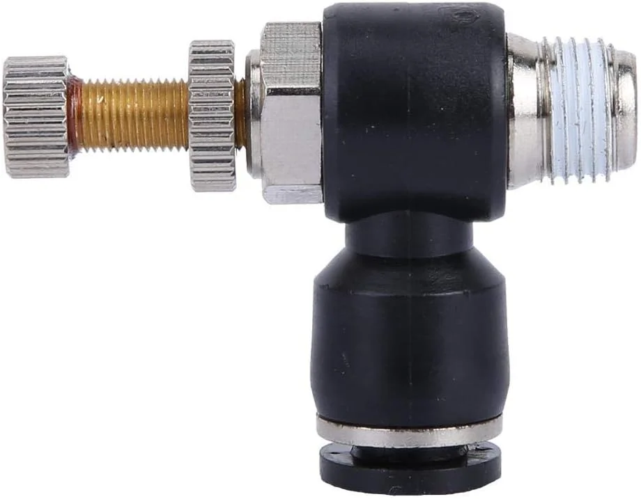 اتصال قابل تنظیم لوله هوا AUDBUA، نازل گاز CO2 دستگاه برش، نازل دستگاه حکاکی، شیر هوا، اتصال شیر هوا، پمپ هوا، کمپرسور هوا (لوله هوا 6 میلی متر؛ قطر رزوه 9.7؛ قابل تنظیم)