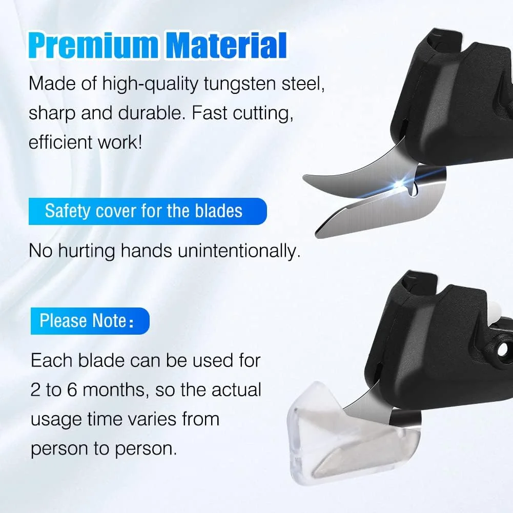 قیچی پارچه برقی بی سیم Acemall، 2 عددی، با تیغه های برش جایگزین و پوشش ایمنی (مشکی) قیچی پارچه برقی بی سیم Acemall، 2 عددی، با تیغه های برش جایگزین و پوشش ایمنی (مشکی)