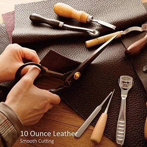 قیچی خیاطی عباسعلی حرفه ای 10 اینچی سنگین برای چرم، قیچی خیاطی برای خیاطی، قیچی خیاطی صنعتی فولاد کربنی با نوار اندازه گیری برای پارچه قیچی خیاطی عباسعلی حرفه ای 10 اینچی سنگین برای چرم، قیچی خیاطی برای خیاطی، قیچی خیاطی صنعتی فولاد کربنی با نوار اندازه گیری برای پارچه