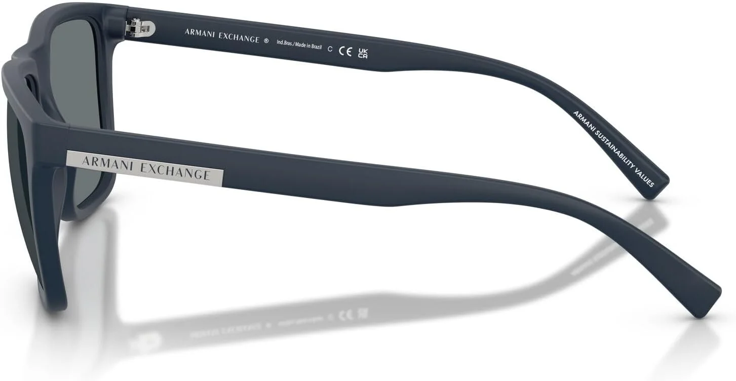 عینک آفتابی مستطیلی مردانه A|X ARMANI EXCHANGE مدل AX4080S، سرمه ای مات/آبی تیره، 57 میلی متر عینک آفتابی مستطیلی مردانه A|X ARMANI EXCHANGE مدل AX4080S، سرمه ای مات/آبی تیره، 57 میلی متر