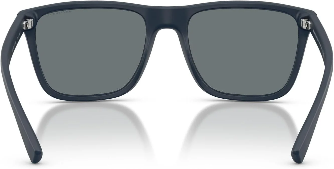 عینک آفتابی مستطیلی مردانه A|X ARMANI EXCHANGE مدل AX4080S، سرمه ای مات/آبی تیره، 57 میلی متر عینک آفتابی مستطیلی مردانه A|X ARMANI EXCHANGE مدل AX4080S، سرمه ای مات/آبی تیره، 57 میلی متر
