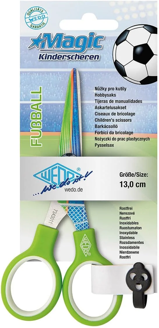 قیچی کودکانه 13 سانتی متری «Magic» مدل 7343011 Wedo با طرح گرافیکی فوتبال قیچی کودکانه 13 سانتی متری «Magic» مدل 7343011 Wedo با طرح گرافیکی فوتبال