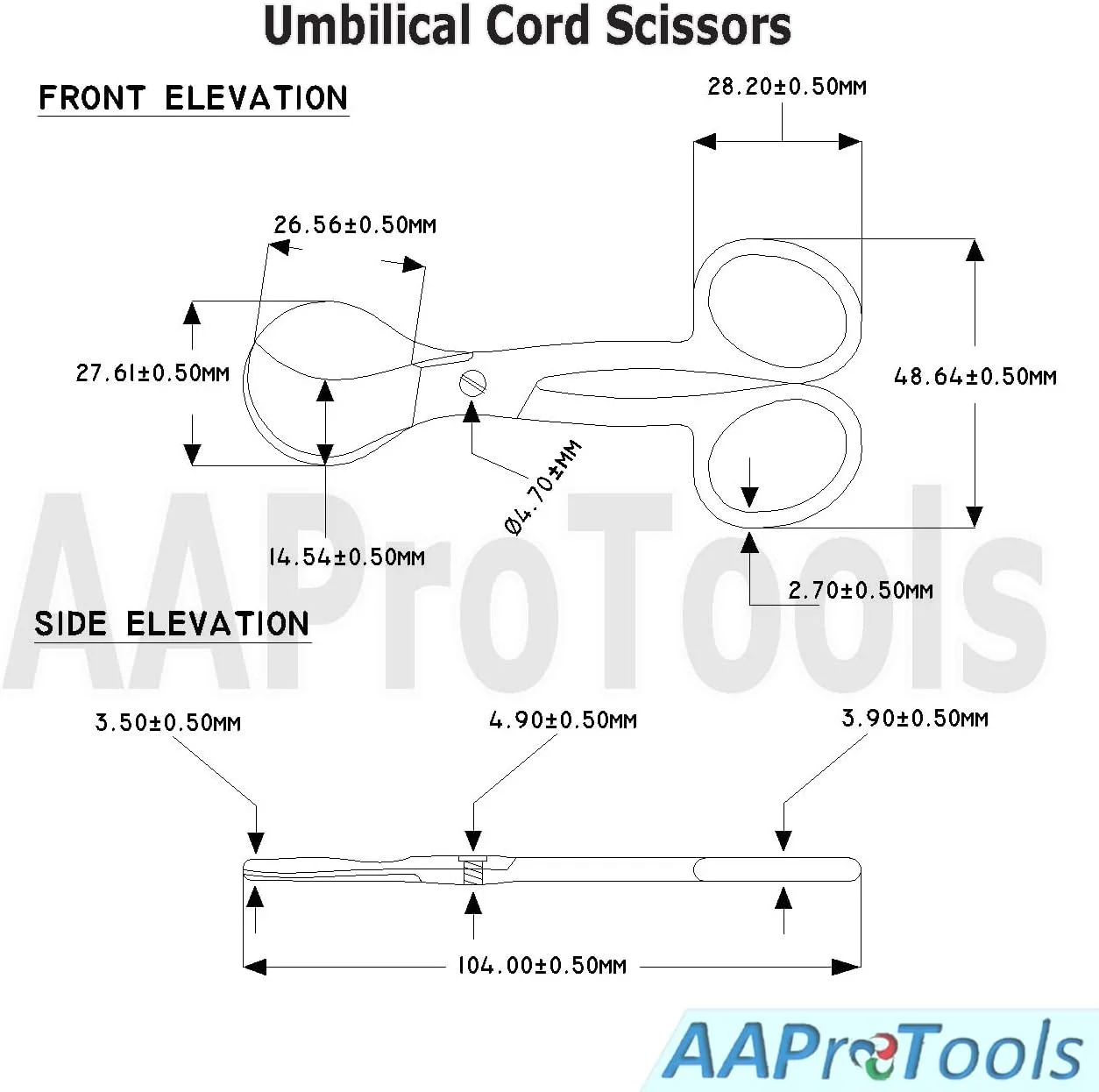 قیچی بند ناف AAProTools 4 اینچی (طرح ایالات متحده) برای ابزار دامپزشکی قیچی بند ناف AAProTools 4 اینچی (طرح ایالات متحده) برای ابزار دامپزشکی