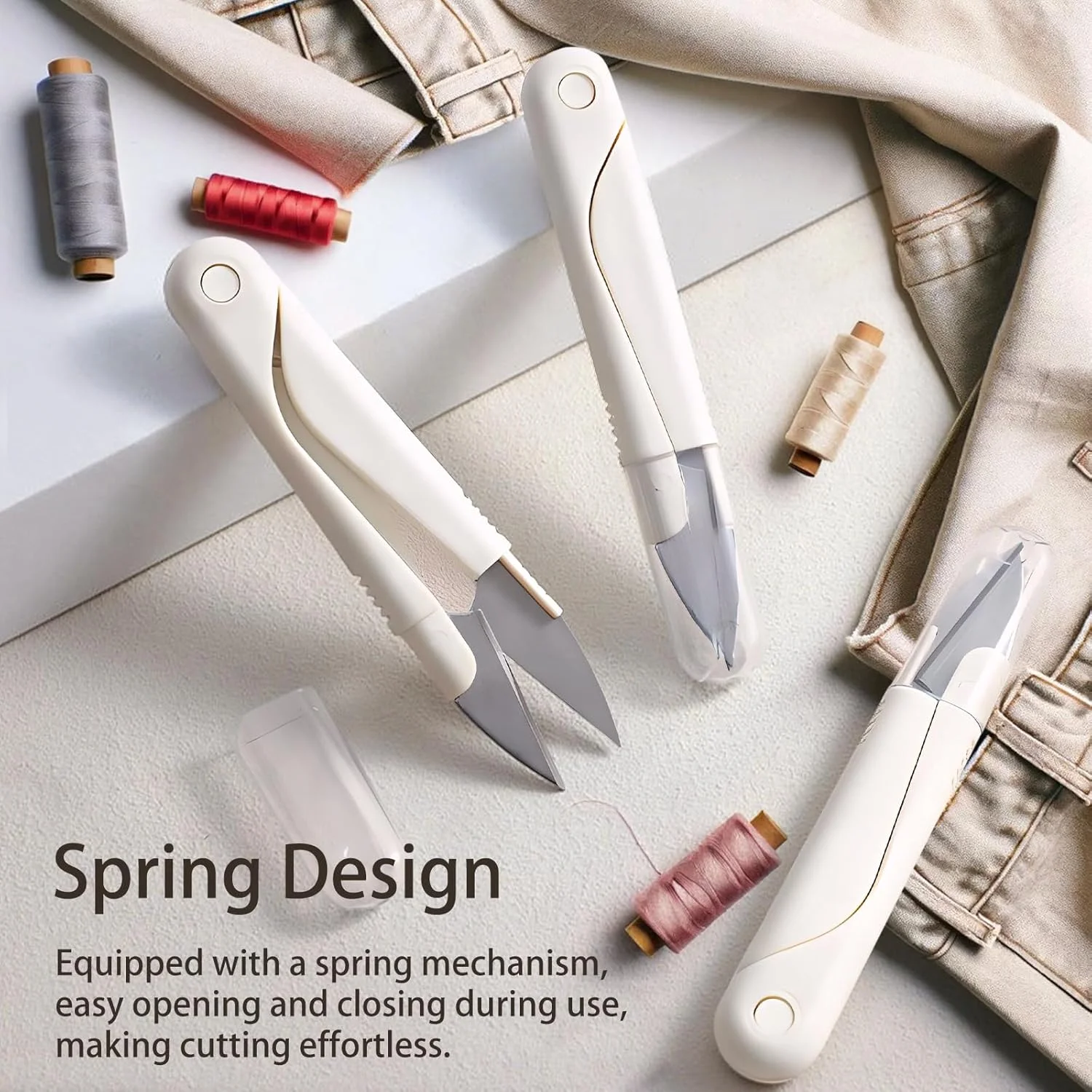 قیچی نخ چین استیل ضد زنگ 5 عددی - ارگونومیک، چند منظوره و بادوام برای کاردستی، گلدوزی و بافندگی قیچی نخ چین استیل ضد زنگ 5 عددی - ارگونومیک، چند منظوره و بادوام برای کاردستی، گلدوزی و بافندگی