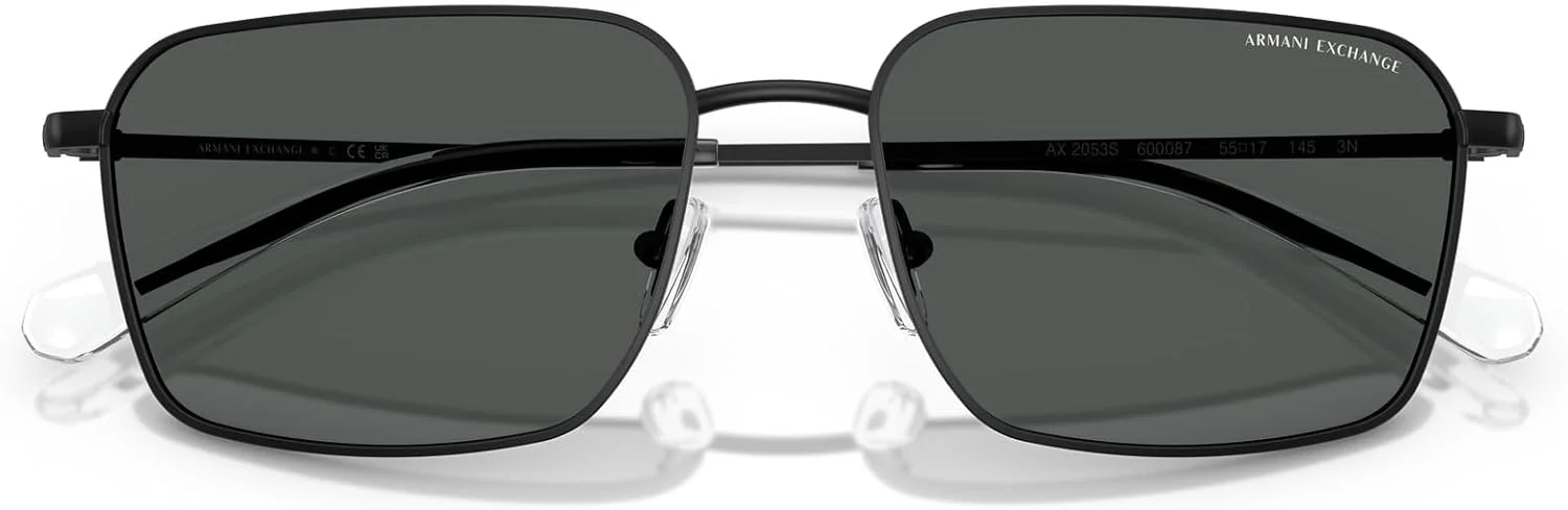 عینک آفتابی مستطیلی مردانه Armani Exchange A|X مدل AX2053S، مشکی مات/خاکستری تیره، 57 میلی متر عینک آفتابی مستطیلی مردانه Armani Exchange A|X مدل AX2053S، مشکی مات/خاکستری تیره، 57 میلی متر
