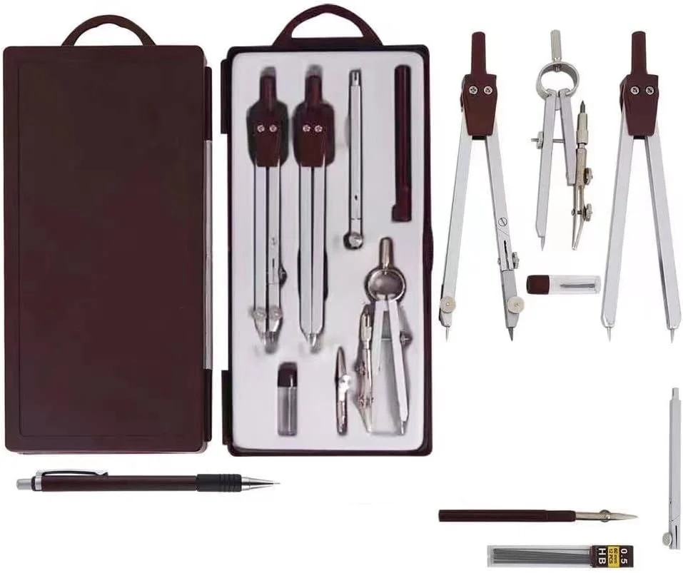 کیت دایره هندسی ریاضی KASTWAVE، مجموعه 16 تکه ای قطب نما فلزی، مجموعه ابزار دقیق هندسی، ابزار طراحی دایره، خط کش، نقاله برای معماران مهندسان دانشجویان، برای طراحی و نقشه کشی کیت دایره هندسی ریاضی KASTWAVE، مجموعه 16 تکه ای قطب نما فلزی، مجموعه ابزار دقیق هندسی، ابزار طراحی دایره، خط کش، نقاله برای معماران مهندسان دانشجویان، برای طراحی و نقشه کشی