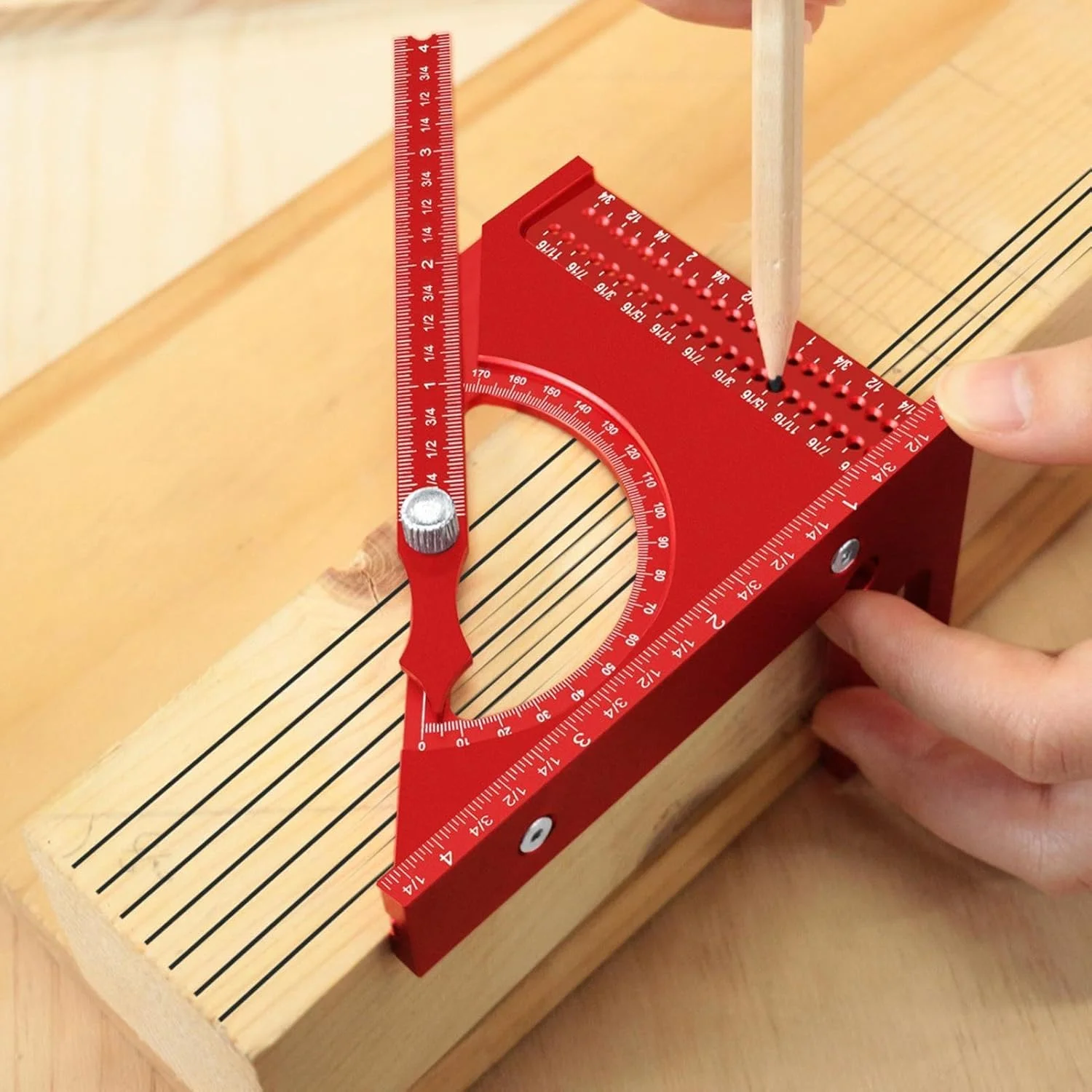 خط کش اندازه گیری چند زاویه ای سه بعدی، گونیا زاویه ای آلیاژ آلومینیوم، ابزار چیدمان با دقت بالا برای نجاران حرفه ای، مناسب برای نجاری، قاب درب، استفاده در کارگاه، 16x13x2 سانتی متر خط کش اندازه گیری چند زاویه ای سه بعدی، گونیا زاویه ای آلیاژ آلومینیوم، ابزار چیدمان با دقت بالا برای نجاران حرفه ای، مناسب برای نجاری، قاب درب، استفاده در کارگاه، 16x13x2 سانتی متر