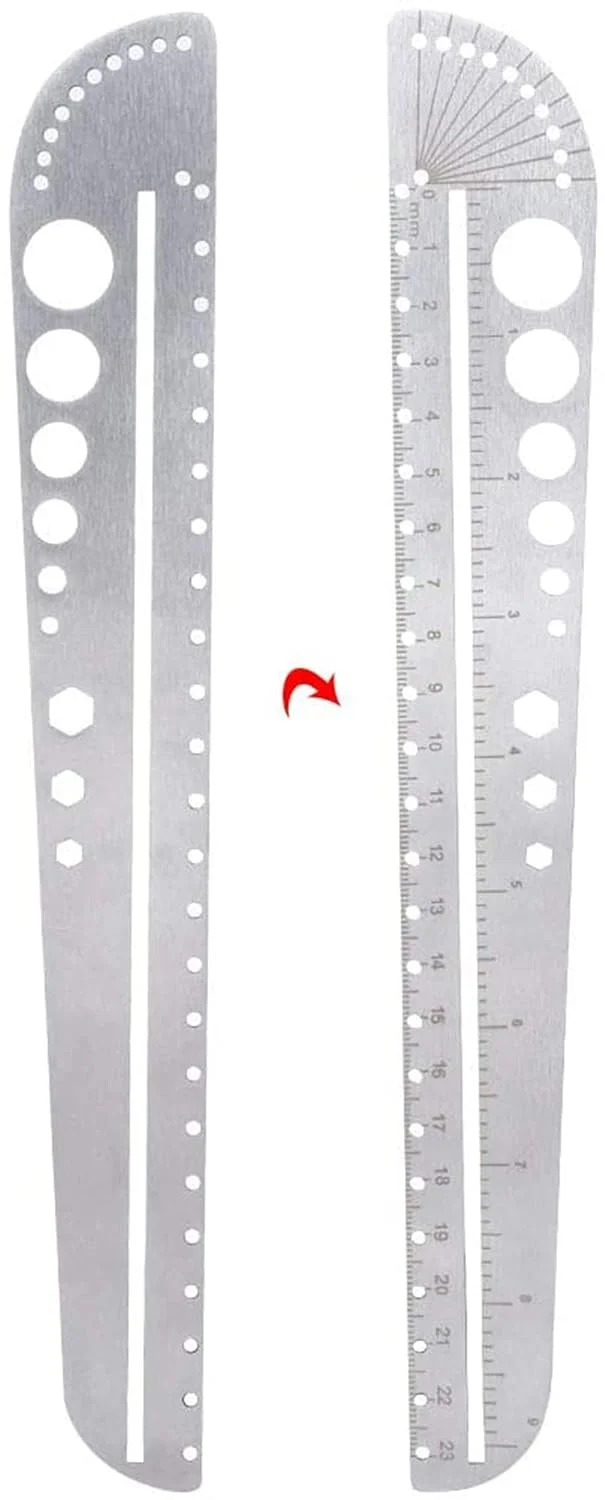 خط کش فلزی چند منظوره KASTWAVE، خط کش مقیاس چند منظوره استیل ضد زنگ، نقاله، ابزار اندازه گیری طراحی شکل برای مهندسین معمار، دفتر کار، مدرسه، 30 سانتی متر / 11.8 اینچ خط کش فلزی چند منظوره KASTWAVE، خط کش مقیاس چند منظوره استیل ضد زنگ، نقاله، ابزار اندازه گیری طراحی شکل برای مهندسین معمار، دفتر کار، مدرسه، 30 سانتی متر / 11.8 اینچ