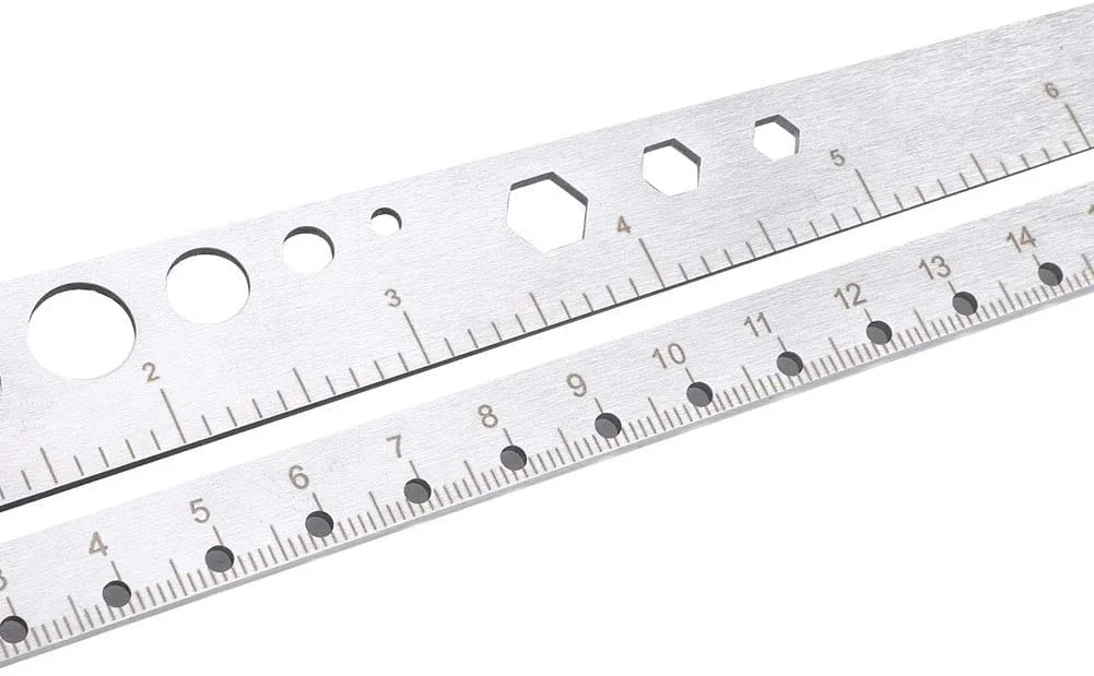 خط کش فلزی چند منظوره KASTWAVE، خط کش مقیاس چند منظوره استیل ضد زنگ، نقاله، ابزار اندازه گیری طراحی شکل برای مهندسین معمار، دفتر کار، مدرسه، 30 سانتی متر / 11.8 اینچ خط کش فلزی چند منظوره KASTWAVE، خط کش مقیاس چند منظوره استیل ضد زنگ، نقاله، ابزار اندازه گیری طراحی شکل برای مهندسین معمار، دفتر کار، مدرسه، 30 سانتی متر / 11.8 اینچ