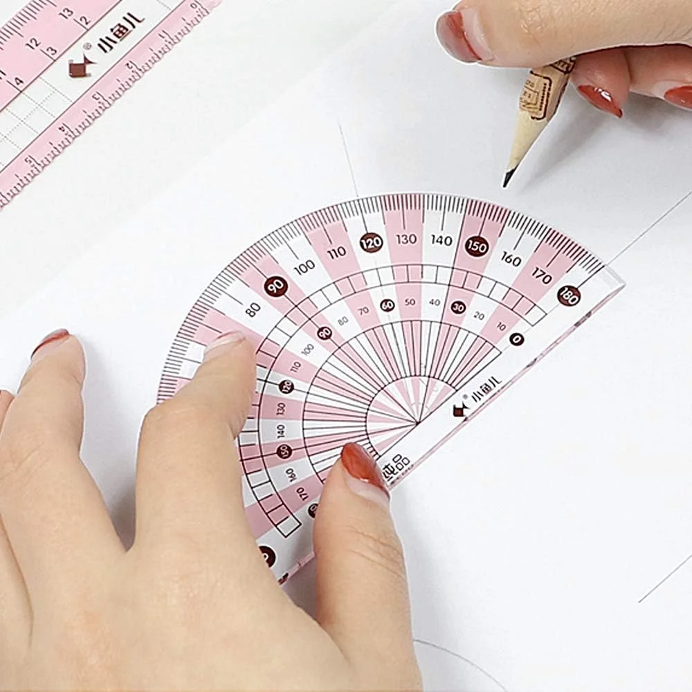 ست ریاضی KASTWAVE، ست هندسه 8 تکه با جعبه نگهداری ضد ضربه، ست هندسه برای مدرسه، شامل خط کش، نقاله، پرگار، مداد، مداد تراش و پاک کن و غیره، مناسب برای دانش آموزان