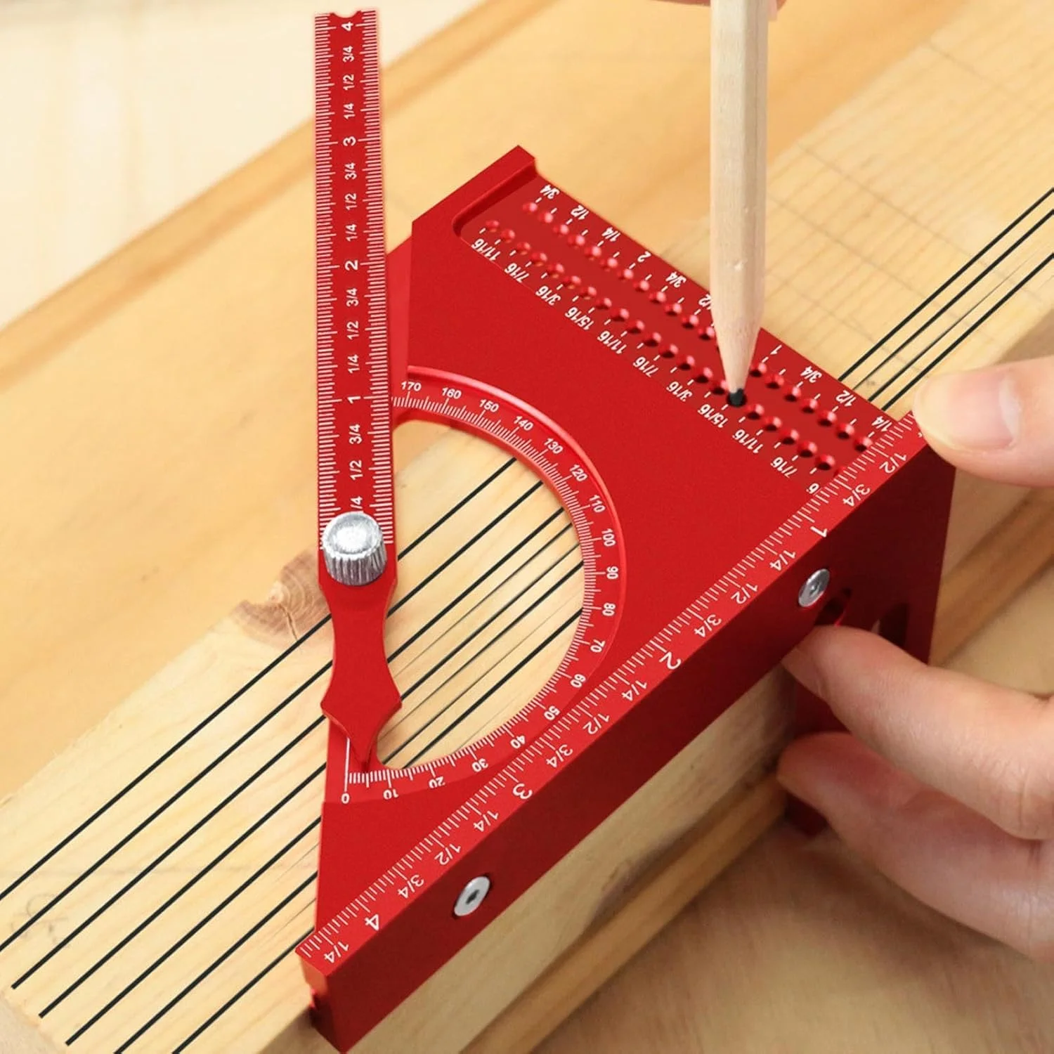 خط کش اندازه گیری چند زاویه ای سه بعدی، گونیا زاویه ای آلیاژ آلومینیوم، ابزار چیدمان با دقت بالا برای نجاران حرفه ای، مناسب برای نجاری، قاب درب، استفاده در کارگاه، 16x13x2 سانتی متر خط کش اندازه گیری چند زاویه ای سه بعدی، گونیا زاویه ای آلیاژ آلومینیوم، ابزار چیدمان با دقت بالا برای نجاران حرفه ای، مناسب برای نجاری، قاب درب، استفاده در کارگاه، 16x13x2 سانتی متر