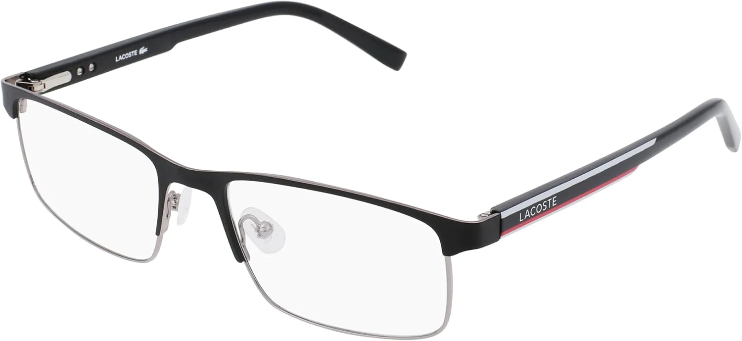 عینک طبی مردانه Lacoste L2271 مشکی/خاکستری سایز 56 (19)، مشکی/خاکستری