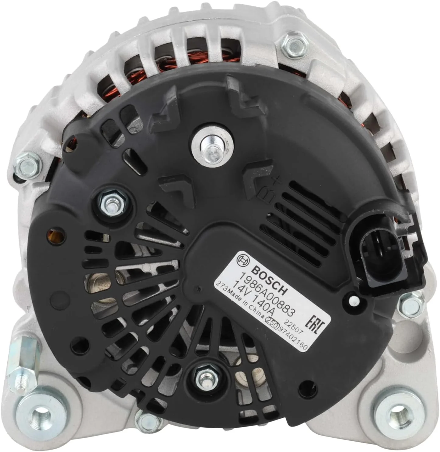 آلترناتور ۱۰۰٪ جدید پریمیوم BOSCH AL0934N - سازگار با Audi TT Quattro، TTS Quattro منتخب؛ Volkswagen Beetle، CC، Jetta، Passat، Passat CC، R32؛ ۱۴۰ آمپر