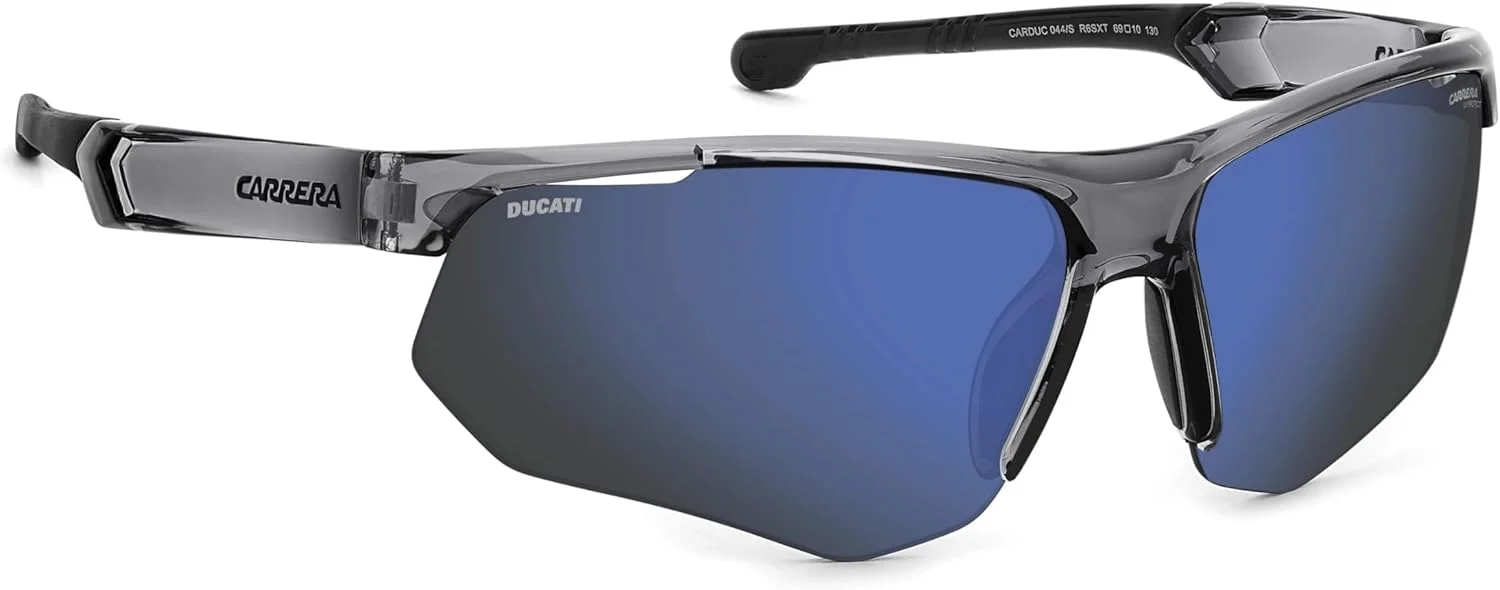 عینک آفتابی مردانه مستطیلی شکل CARRERA DUCATI CARDUC 044/S، سایز 69 میلی متر، خاکستری/مشکی